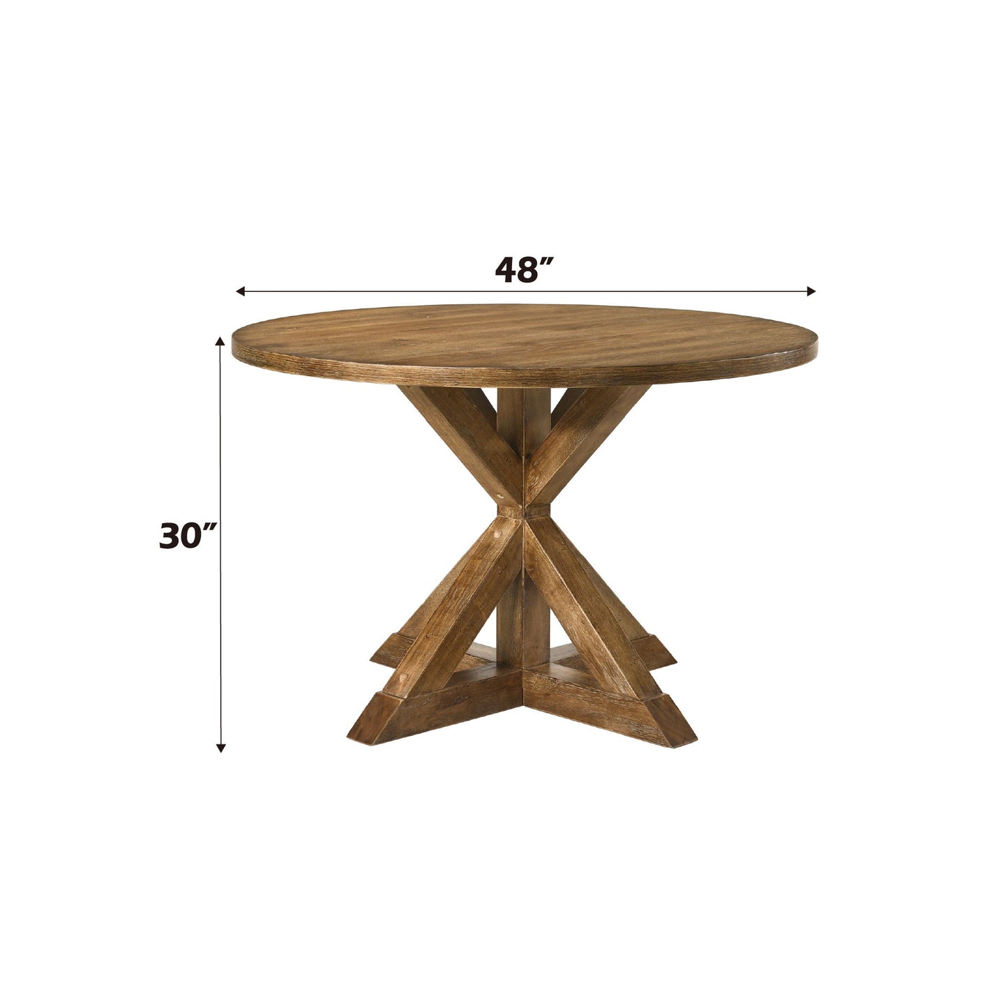 Mesa de comedor Wallace II envejecida - Roble
