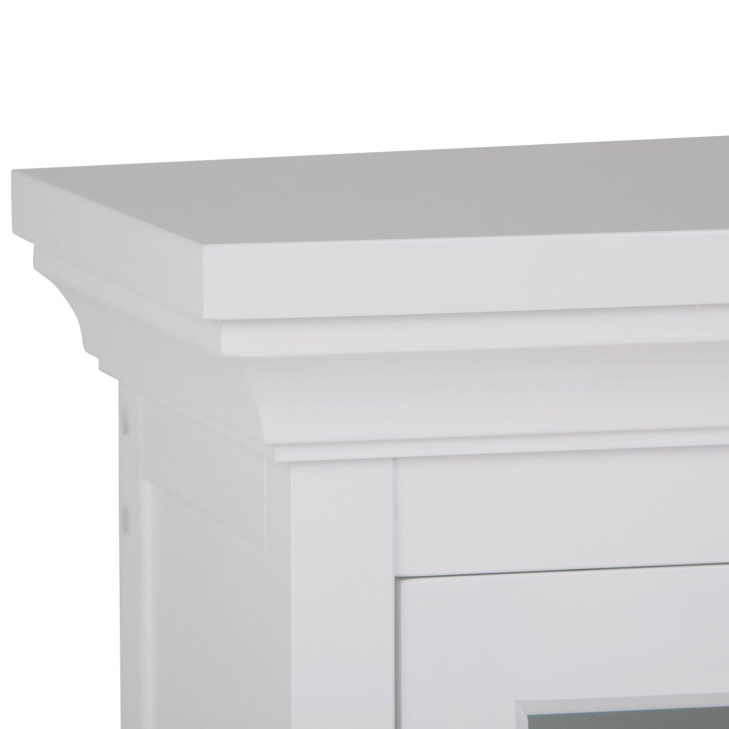 Avington - Armario de pared de dos puertas con compartimentos - Blanco puro