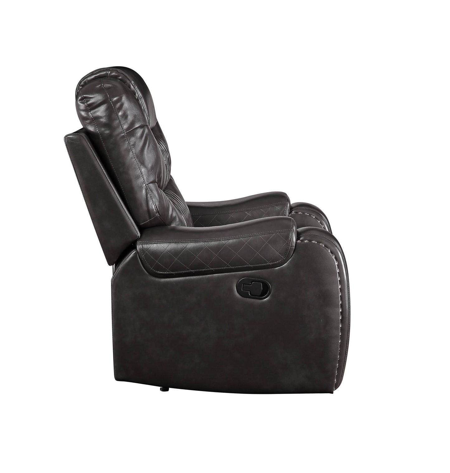 Braylon - Loveseat reclinable con consola portavasos - Marrón