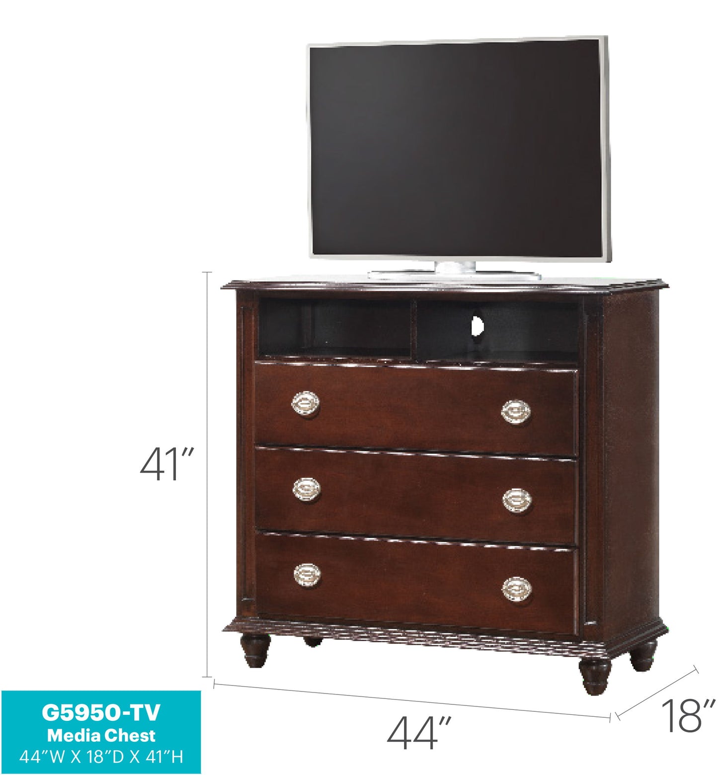 Media Storage Chest - Cappuccino