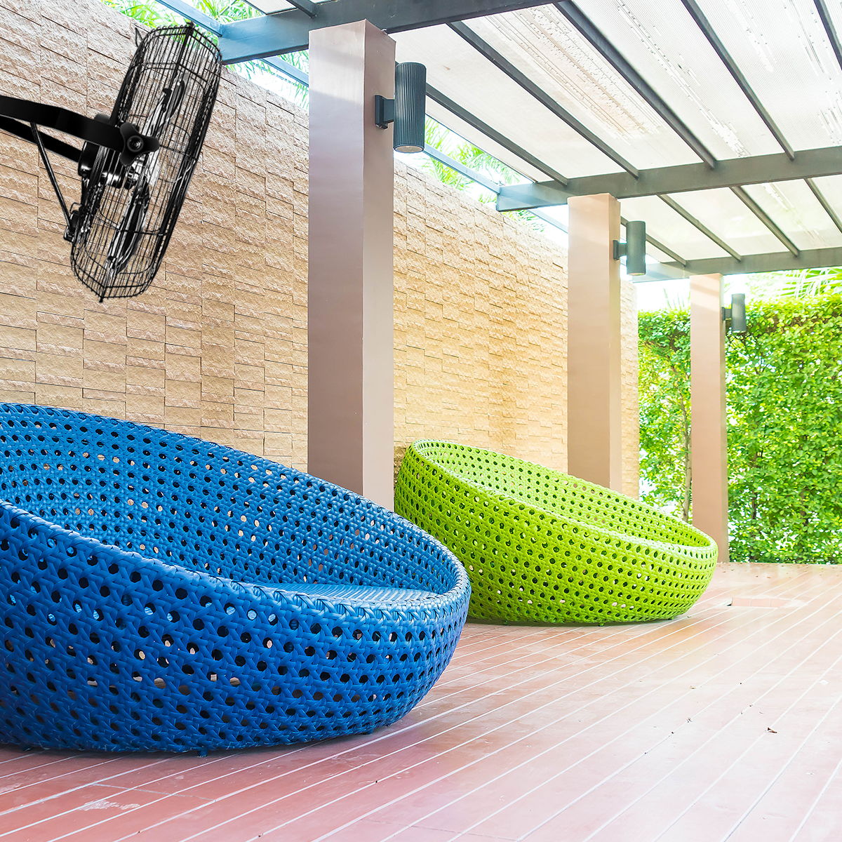 Ventilador de pared metálico con circulador de aire de 3 velocidades y alta velocidad