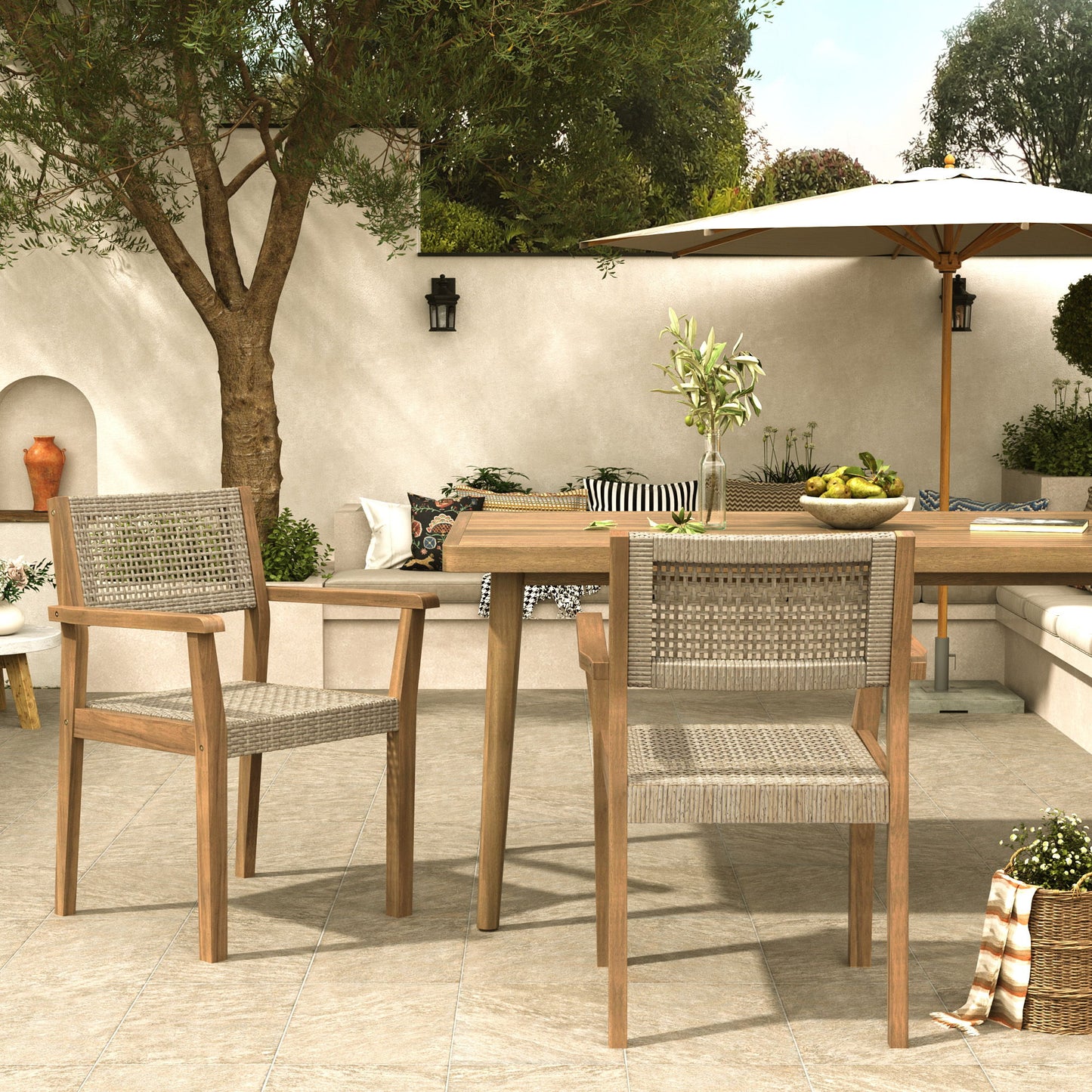 Amaris - Outdoor Dining Chair (Set of 2) - Teak