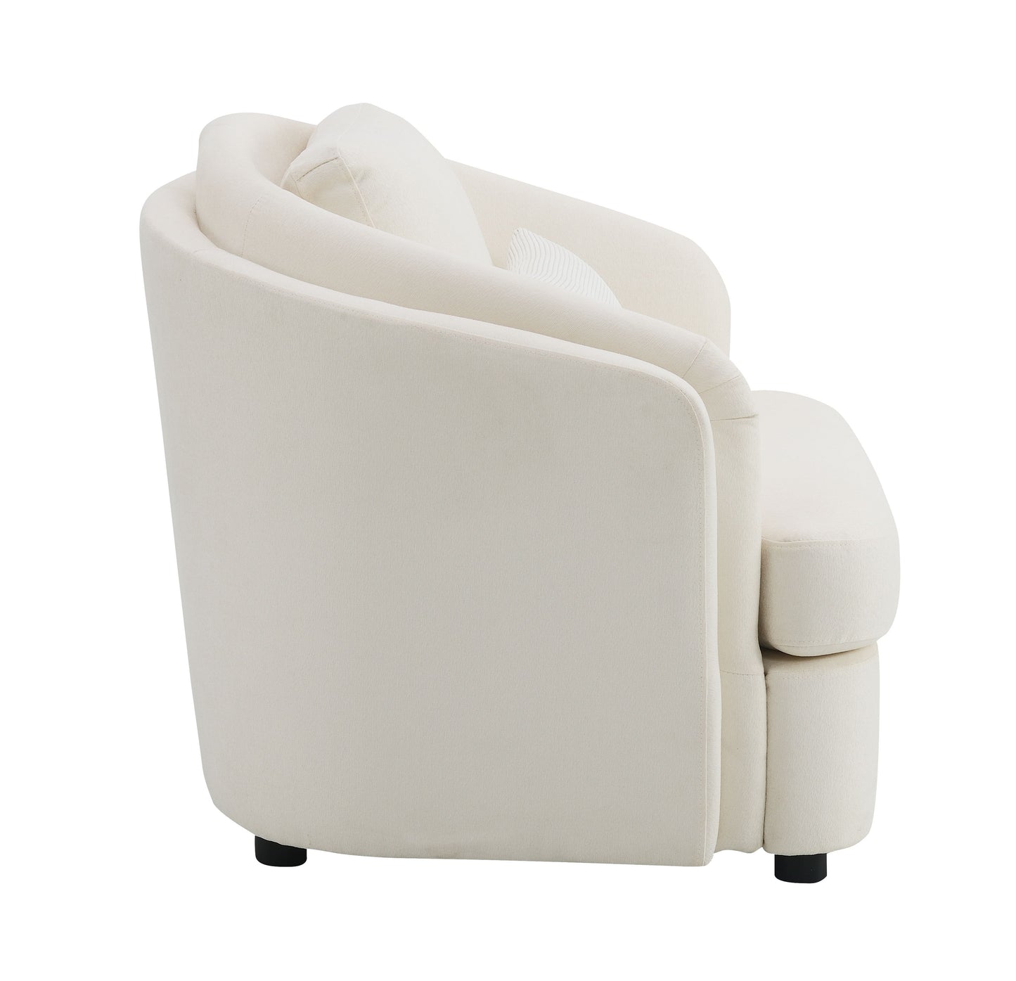 Mariko - Silla de lino con 1 cojín - Beige