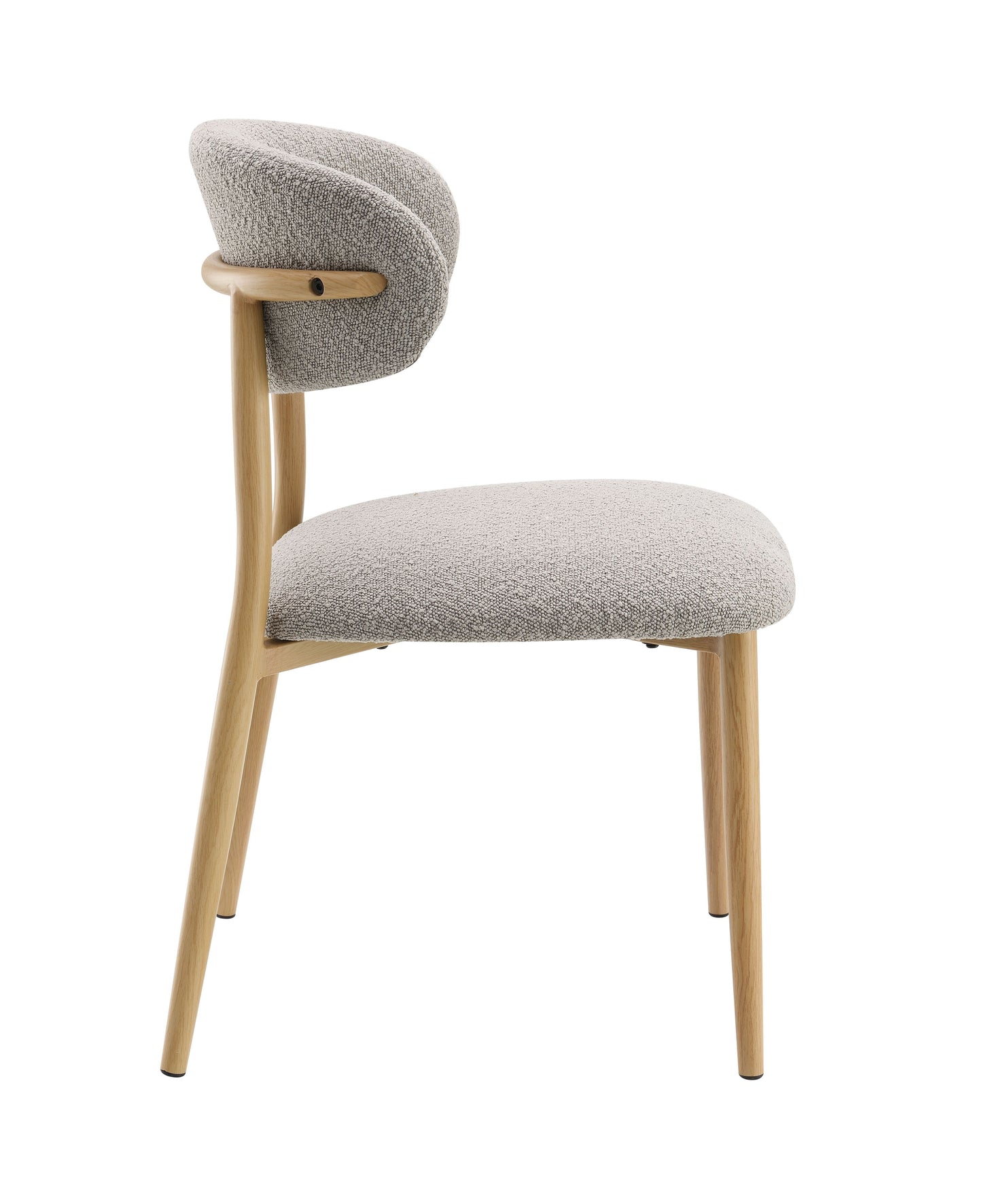 Kacey - Silla auxiliar Boucle (juego de 2) - Gris