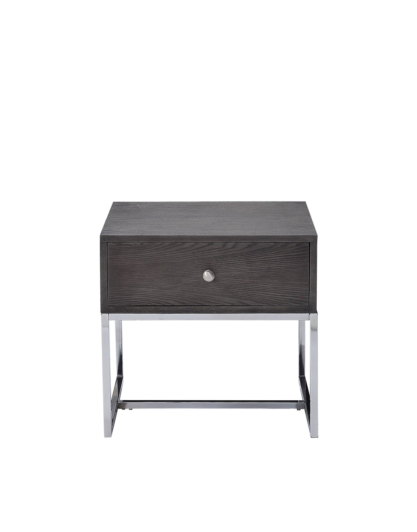 Iban - Mesa auxiliar - Roble gris/cromo
