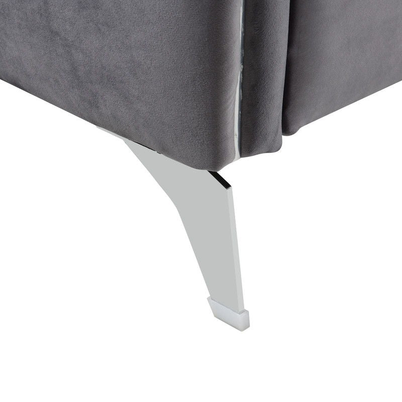 Hathaway - Sillón de terciopelo con acento moderno y elegante