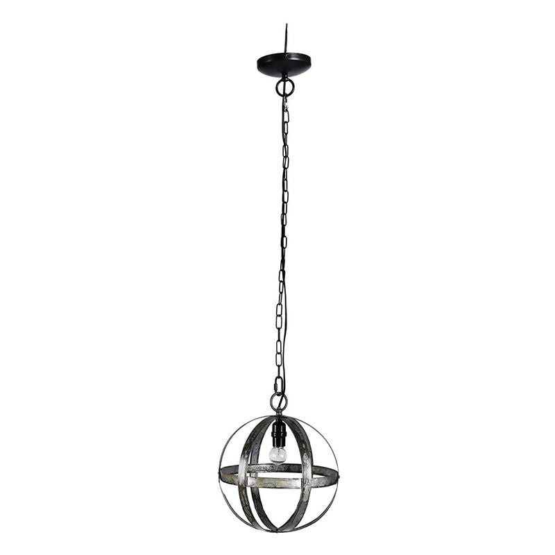 Lámpara de araña de metal, lámpara colgante con cadena ajustable para cocina, bombilla no incluida - Gris