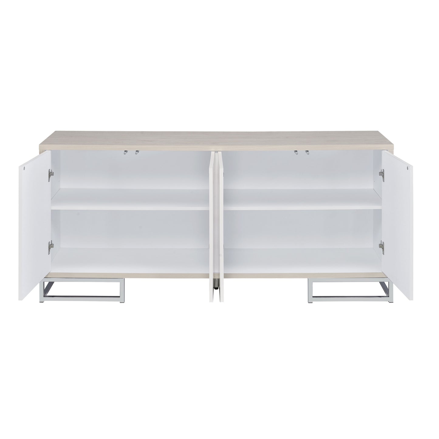 Panos - Mueble consola - Blanco Marcle / Cromo