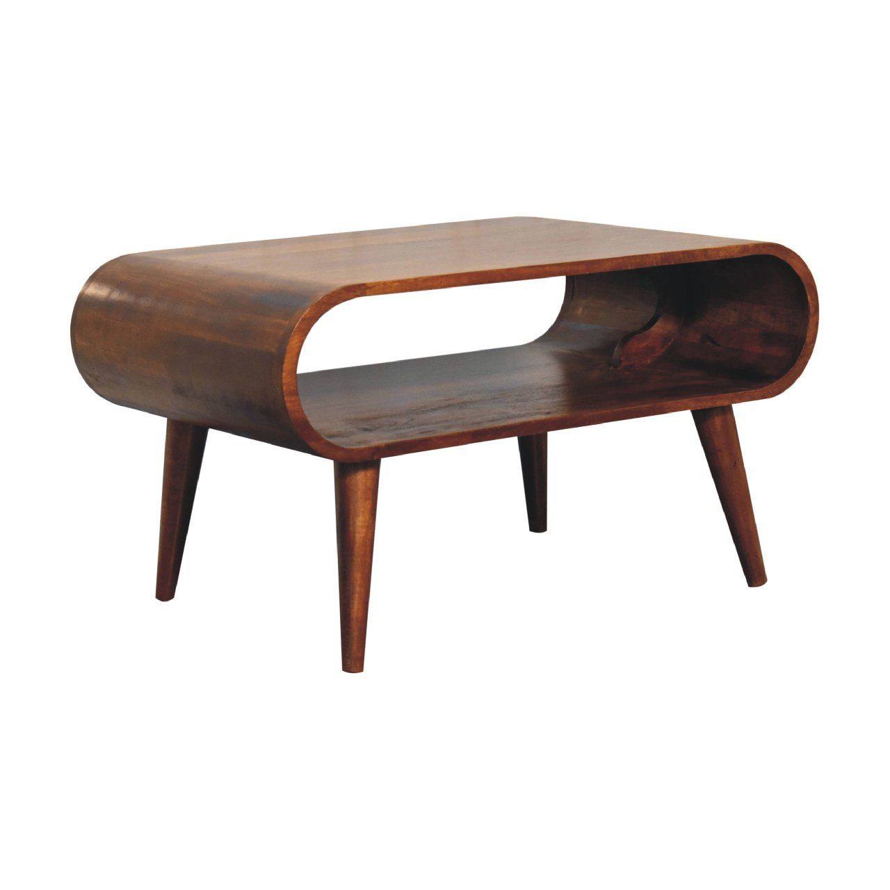 Solid Wood Open Coffee Table
