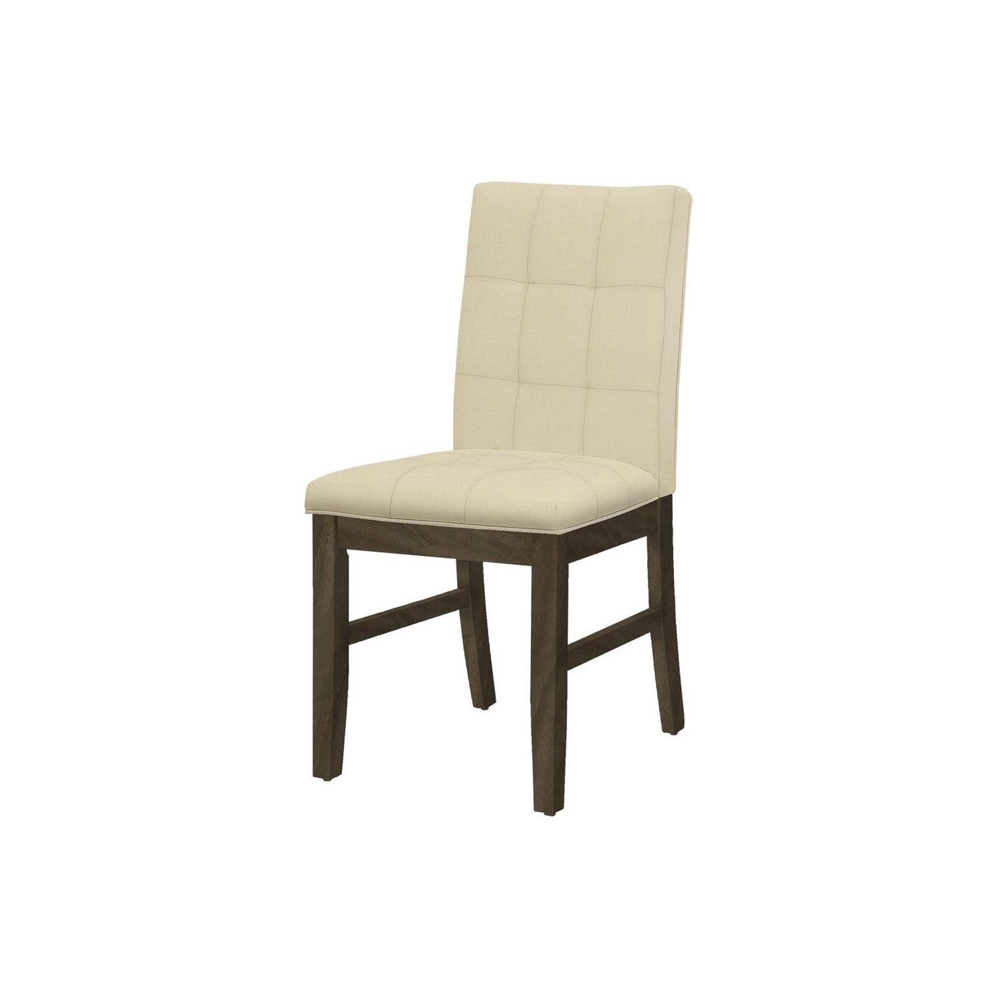 Silla de comedor tapizada, estilo transicional (juego de 2) - Crema