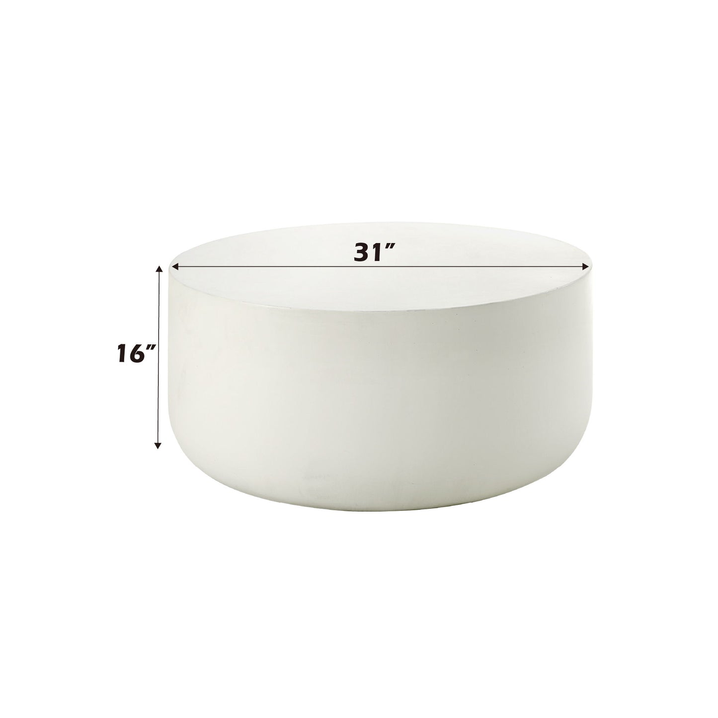 Dustan - Mesa de centro natural - Blanco