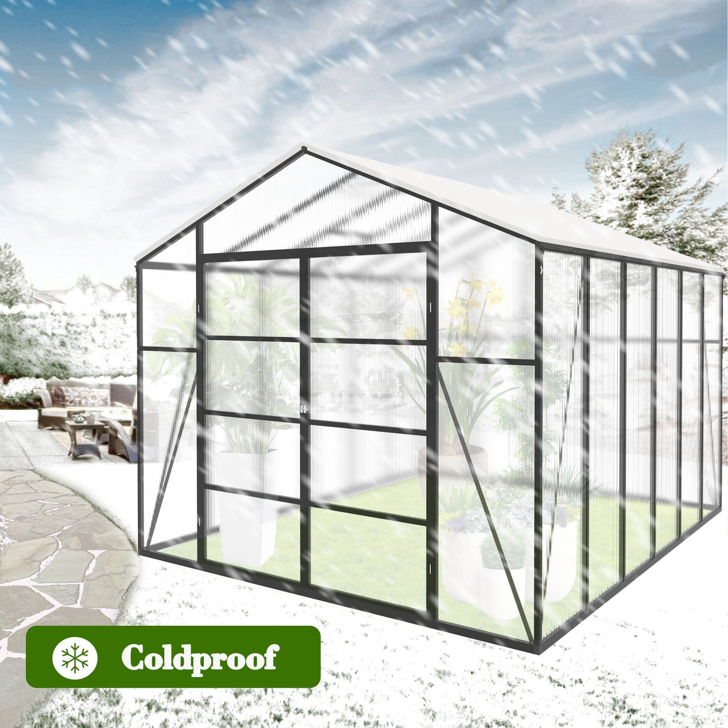 Gain Height Windproof Aluminum house With Raised Base