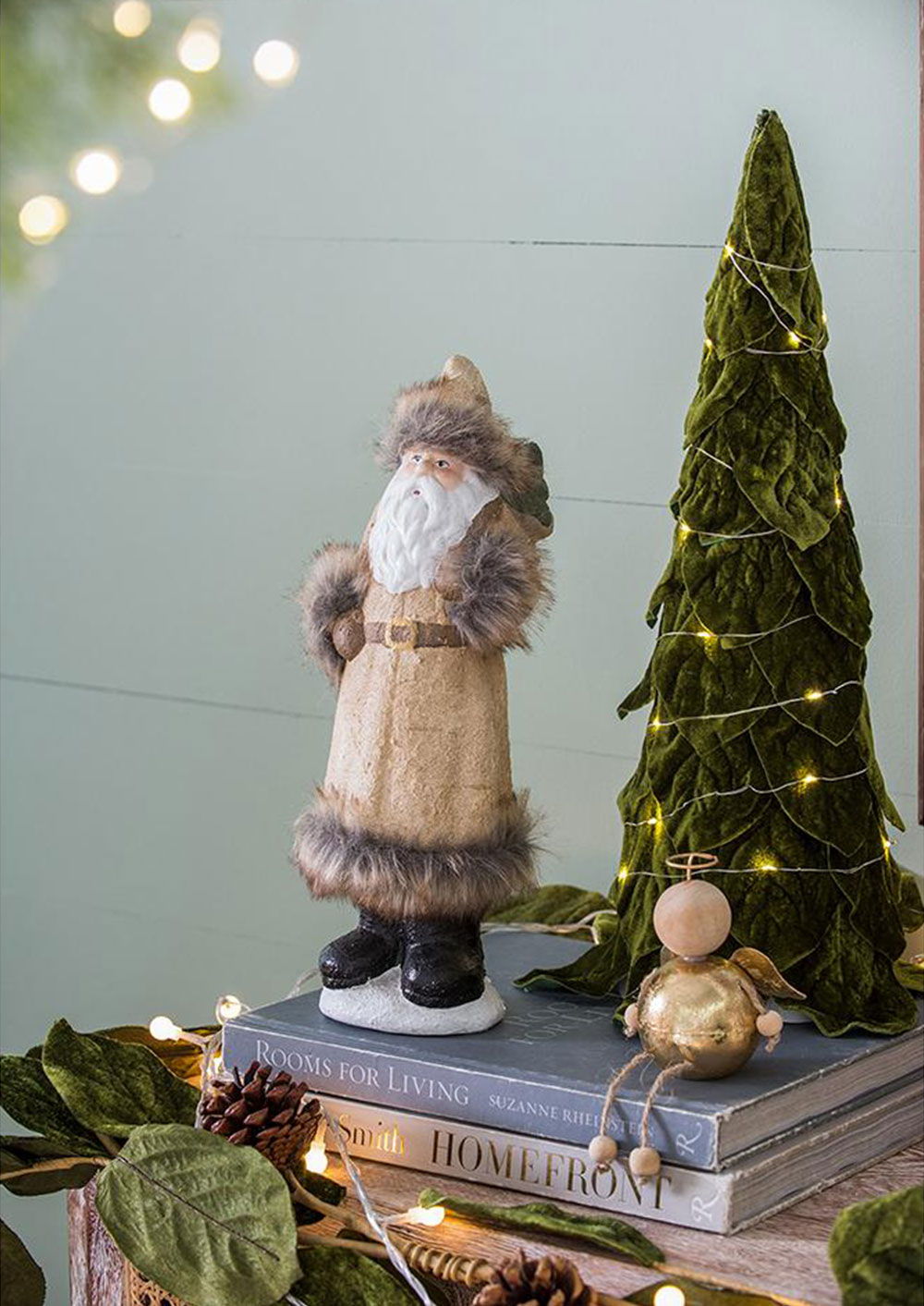 Adornos navideños de gnomos, adornos navideños para el hogar, ideales para fiestas (juego de 2) - Beige/Blanco