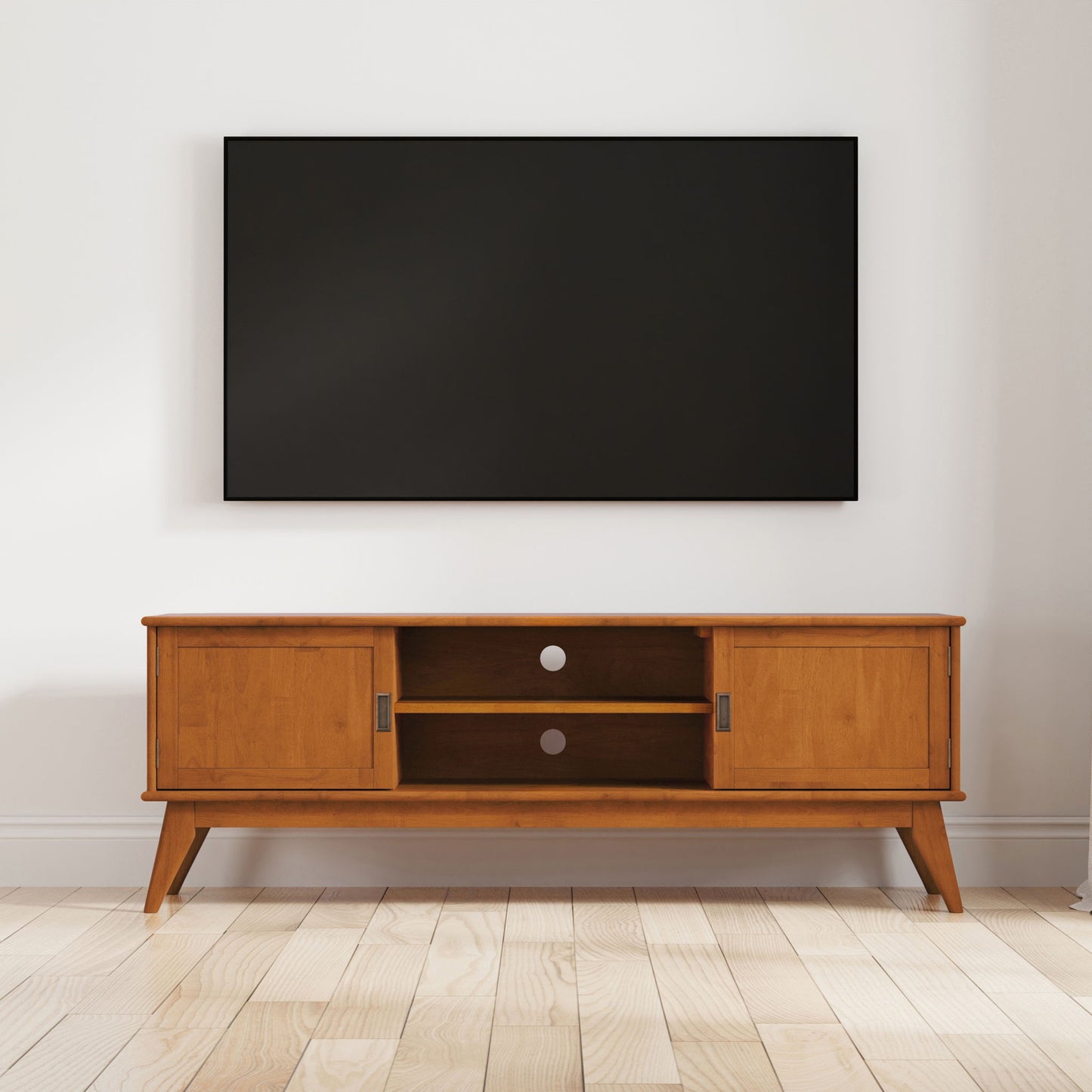 Draper - Mueble para TV bajo de mediados de siglo, hecho a mano