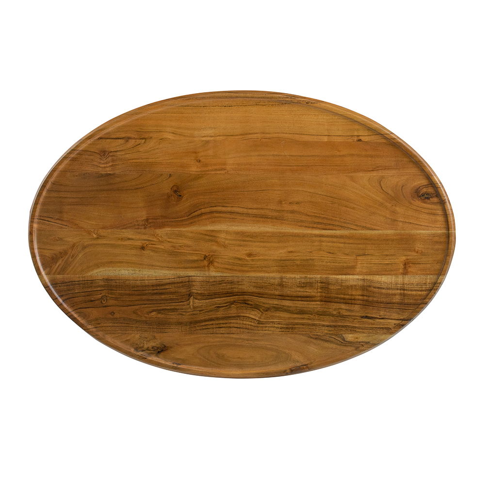 Mesa de centro ovalada - Marrón