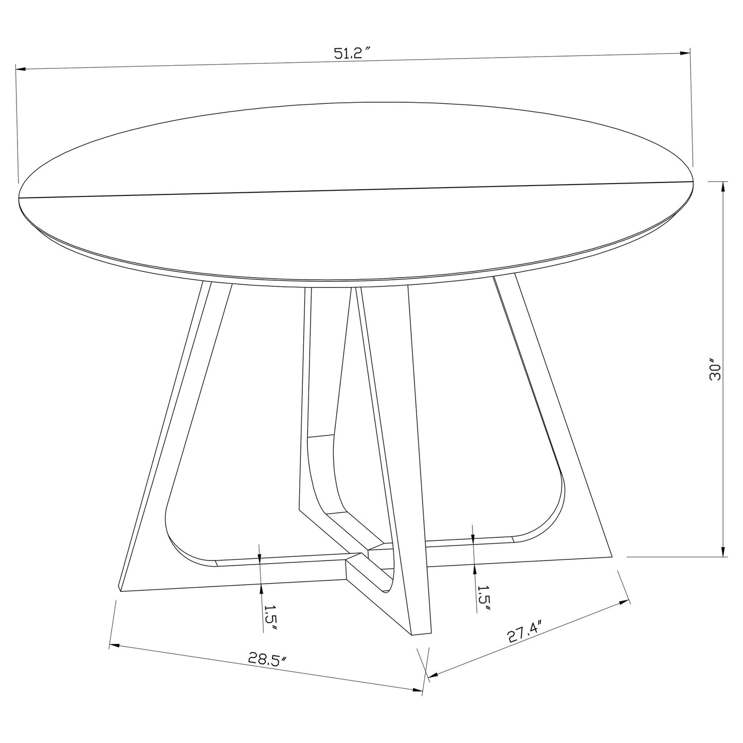 Imani - Round Marble Dining Table - Gold