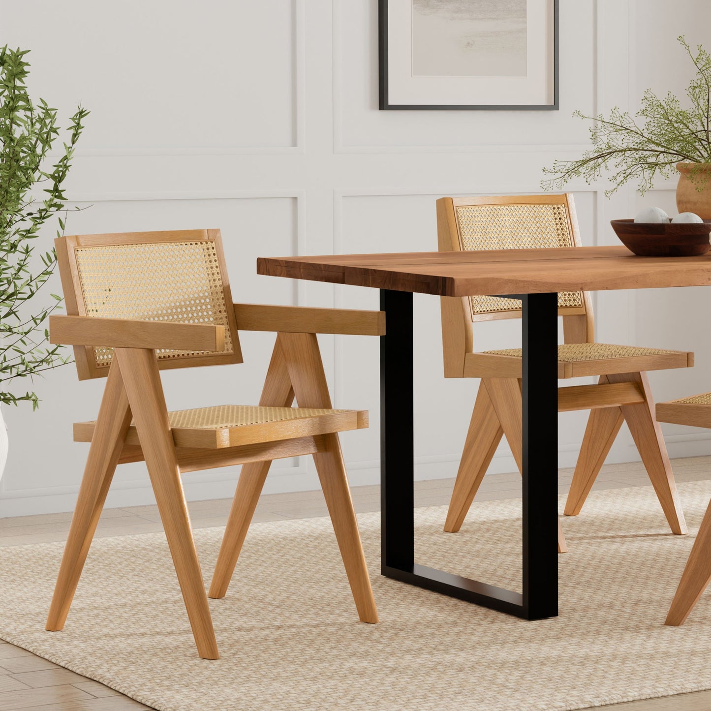 Regina - Sillón de comedor artesanal (juego de 2)