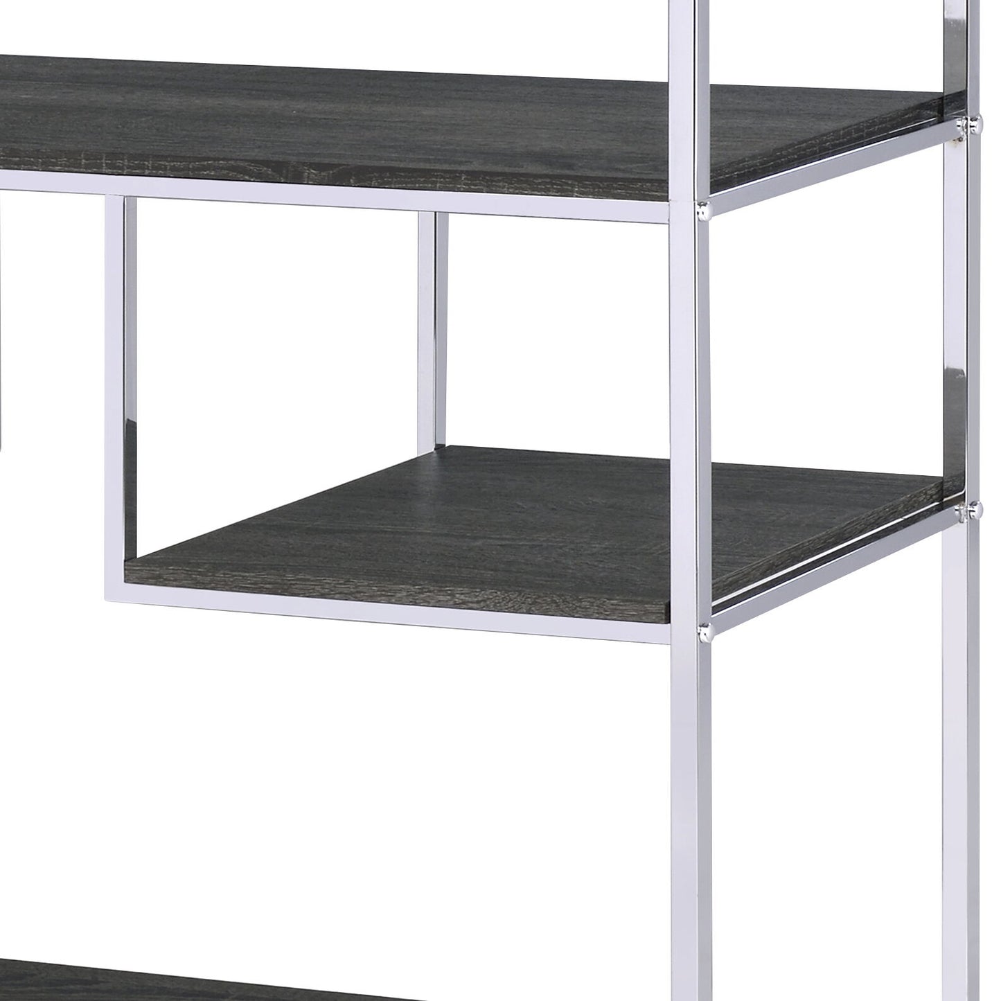 Vonara - Estantería - Cromo/Gris/Roble