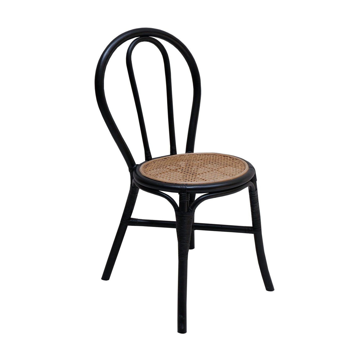 Sillas de comedor de ratán (juego de 2) - Negro multi