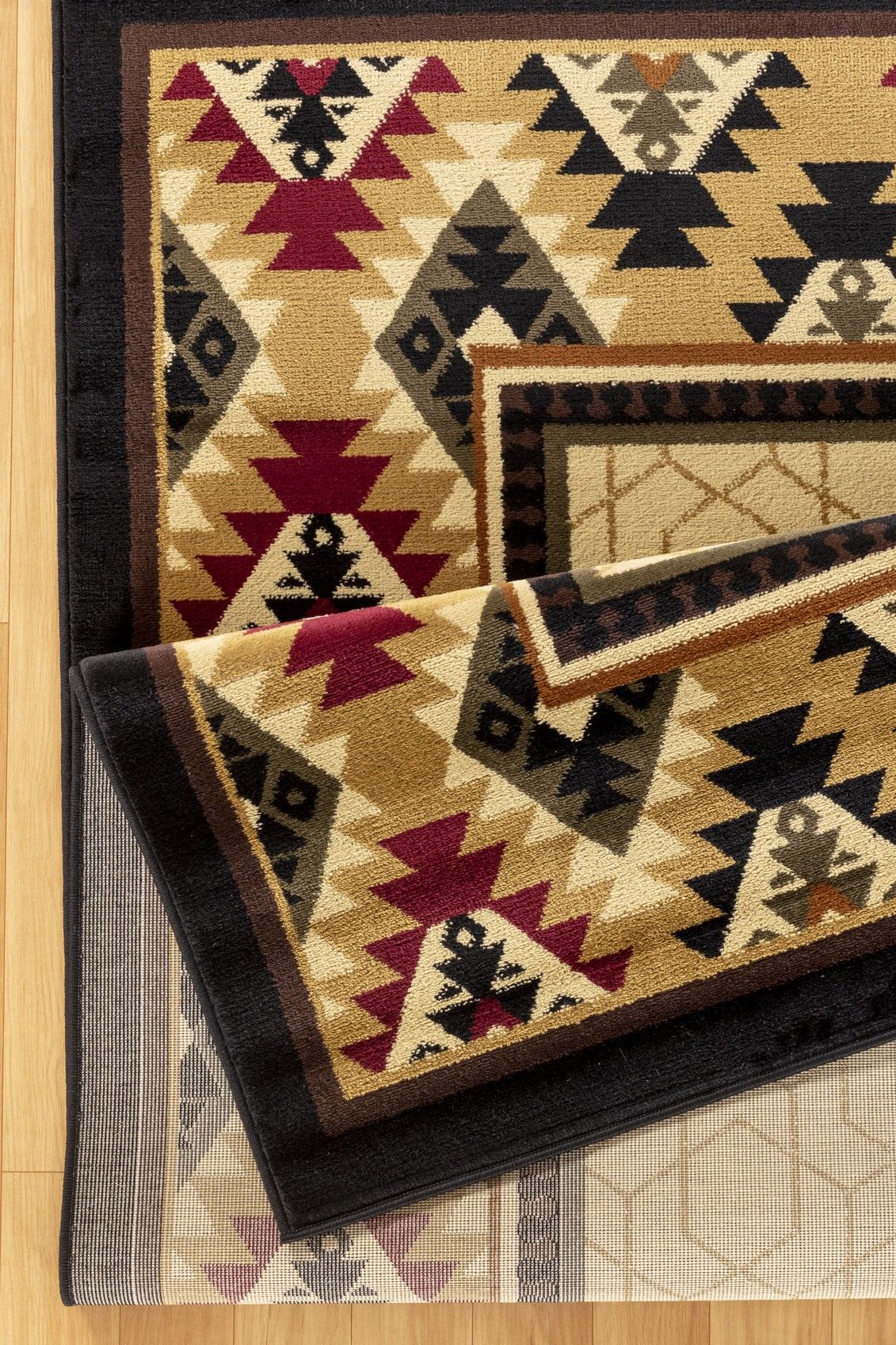 Tribes - Alfombra de polipropileno de 1,60 m x 2,20 m, estilo suroeste, color crema