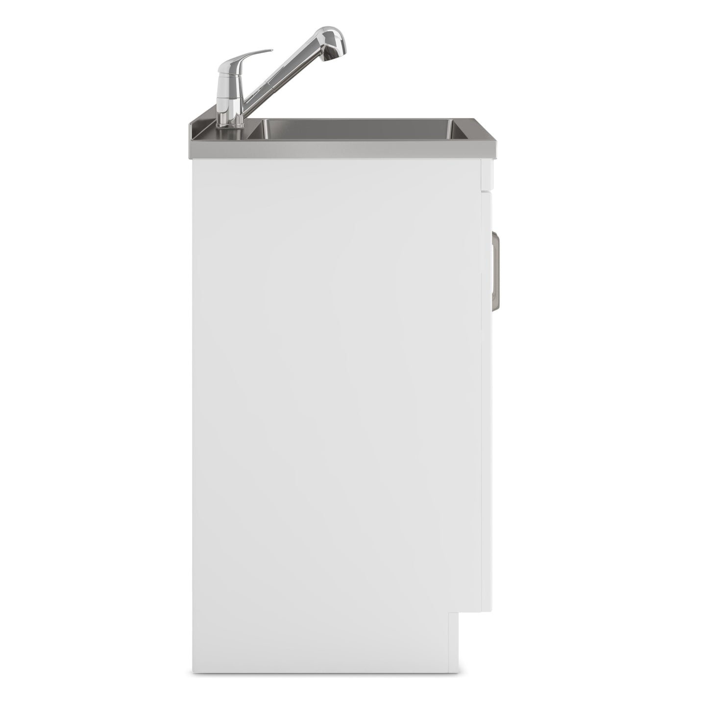 Kyle - Mueble de lavandería, grifo y fregadero de acero inoxidable