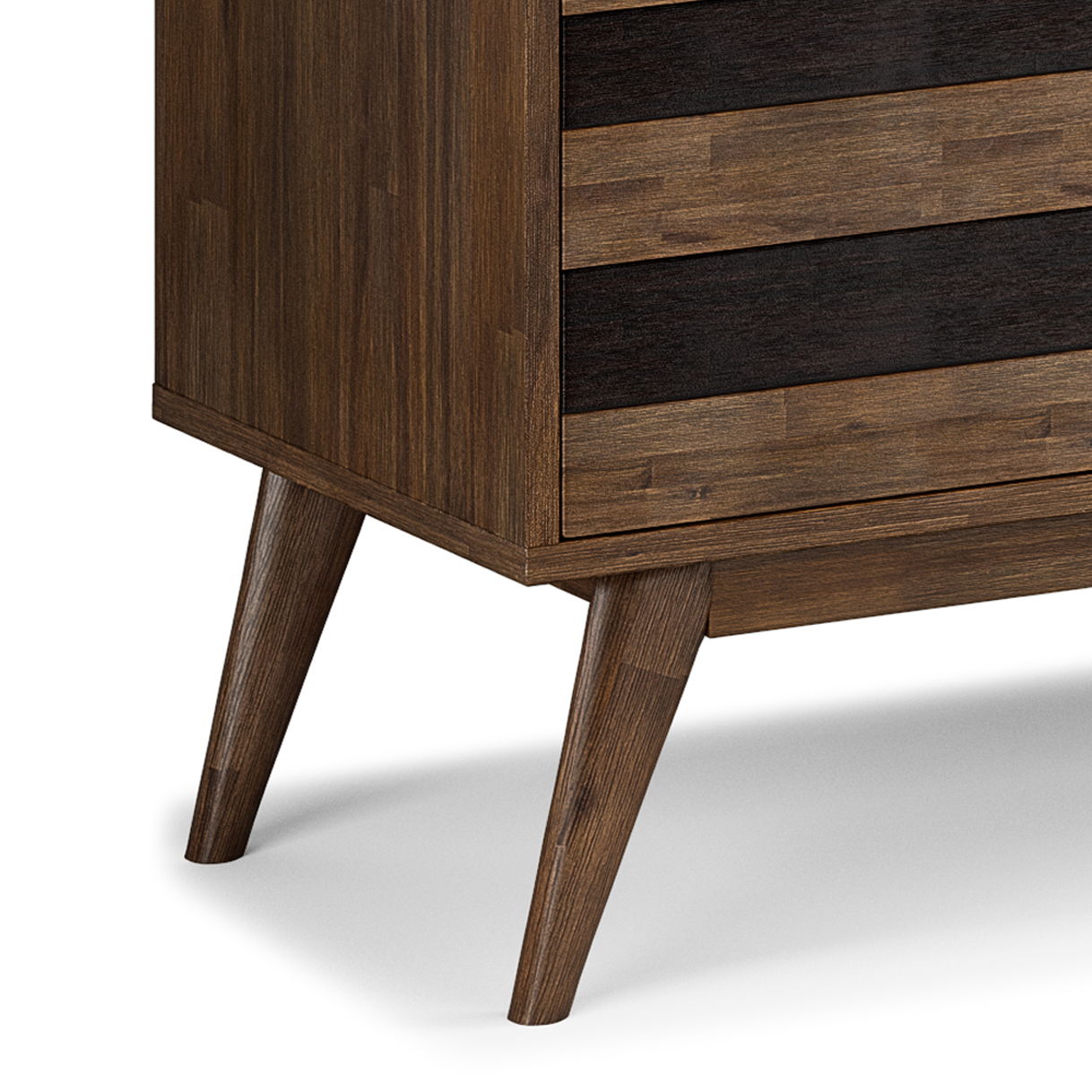 Clarkson - Mueble de TV - Marrón rústico envejecido natural