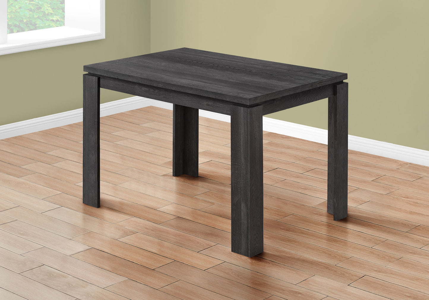 Mesa de comedor rectangular pequeña moderna y contemporánea