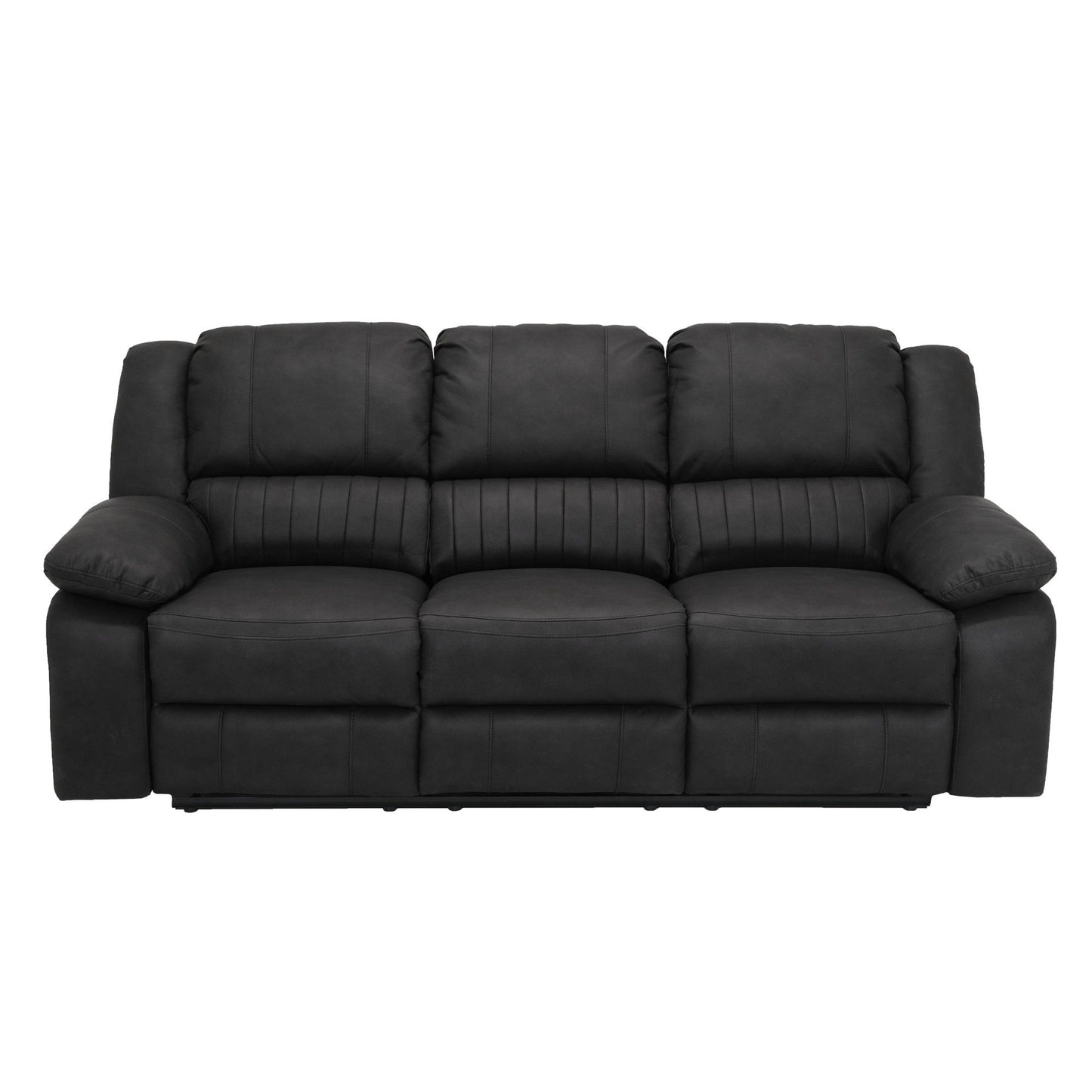 Reclining Sofa - Black - Solid Wood
