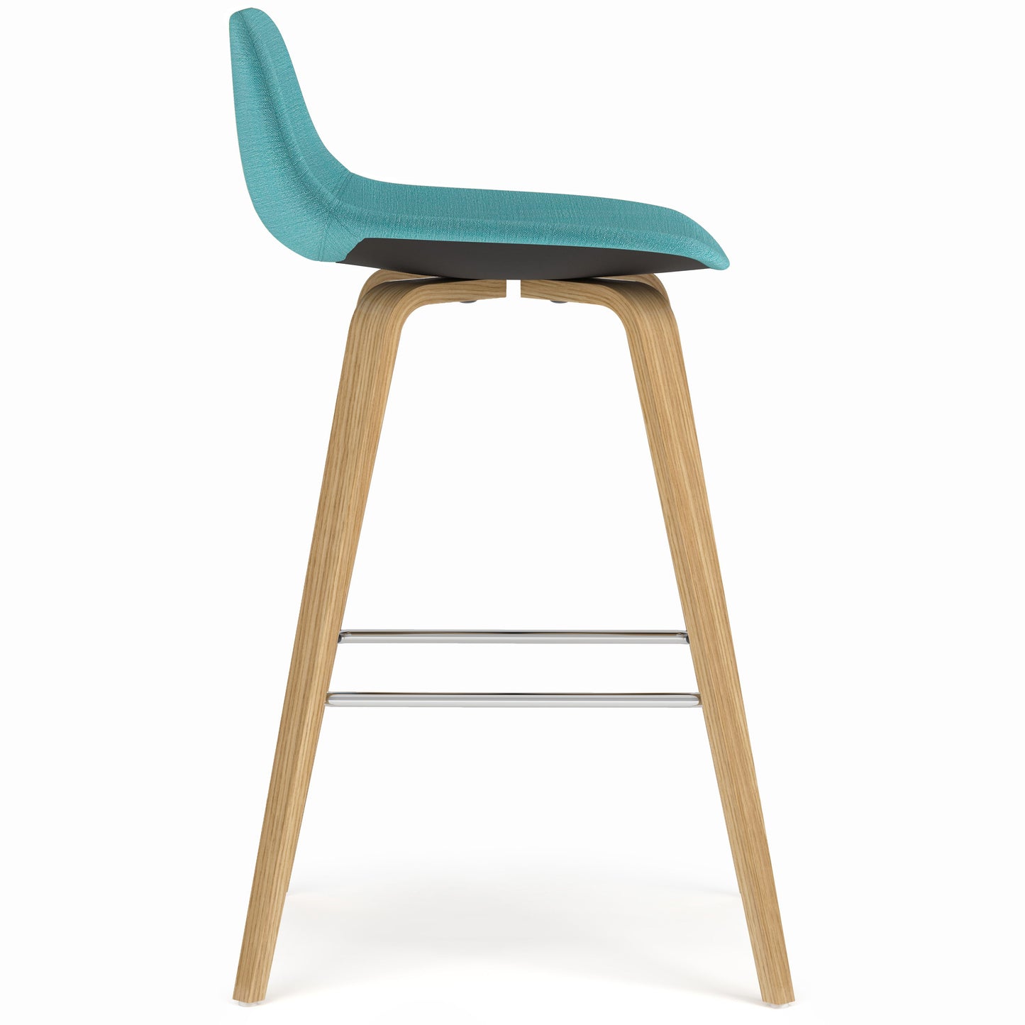 Randolph - Taburete de bar/mostrador de madera curvada (juego de 2) - Azul