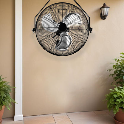 Ventilador de pared metálico con circulador de aire de 3 velocidades y alta velocidad