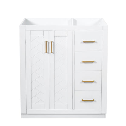 Retro Style Bathroom Vanity With 3 Drawers & Soft-Closing Doors