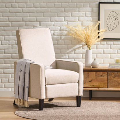 Minimalist Design Fabric Push Back Chair