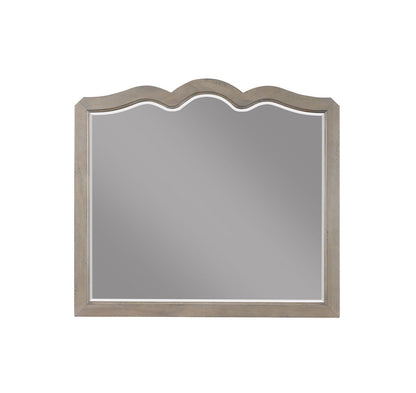 Scallop Shaped Mirror - White Poplar