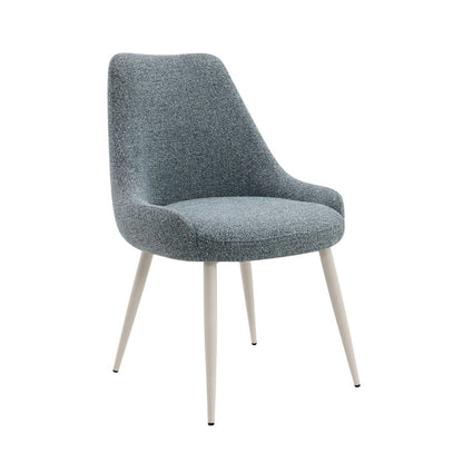 Laela - Silla auxiliar de mesa Boucle Bone - Azul claro