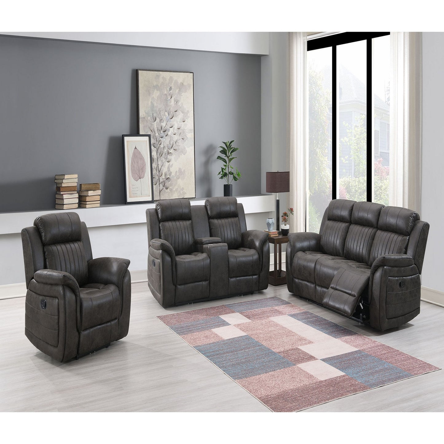 Steban - Sillón reclinable Glider - Gris