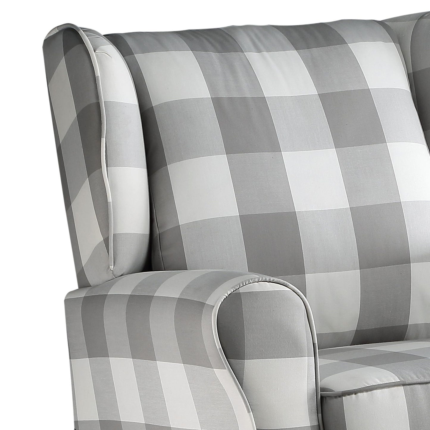 Patli - Silla mecedora giratoria - Gris/Blanco