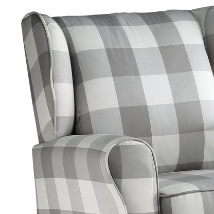 Patli - Silla mecedora giratoria - Gris/Blanco