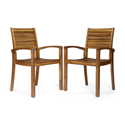 Outdoor Dining Chair, Stacking Design For Patio