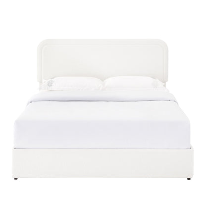 Liv - Cama tapizada con plataforma de almacenamiento y cajones patentada