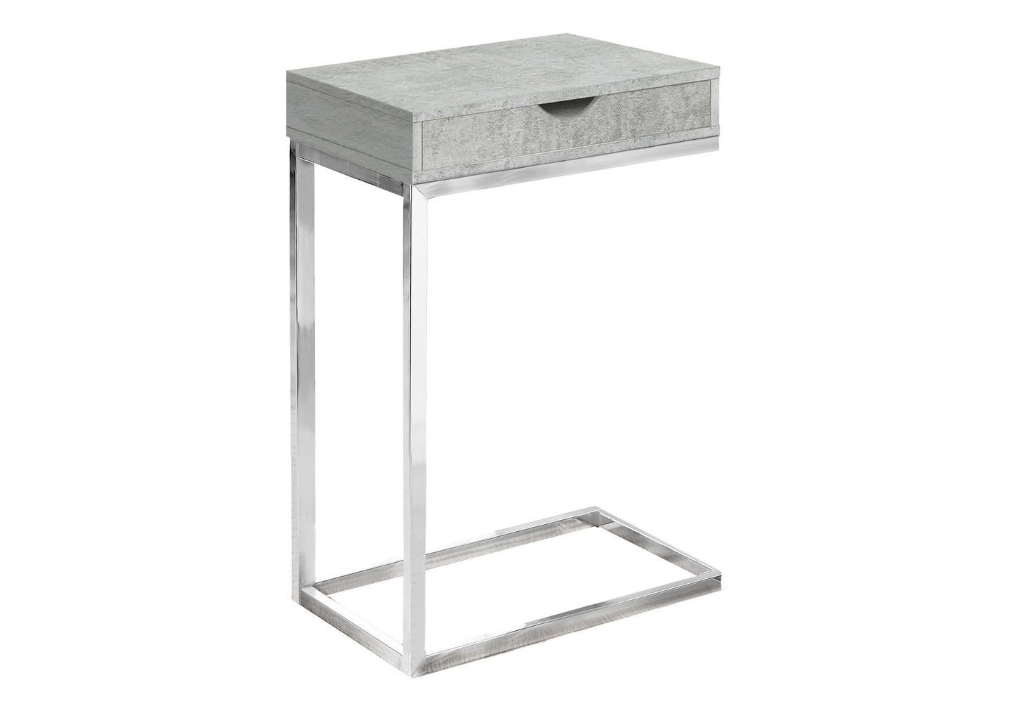 Mesa auxiliar en forma de C, diseño contemporáneo y elegante