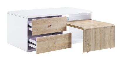 Verux - Mesa de centro de alto brillo - Blanco