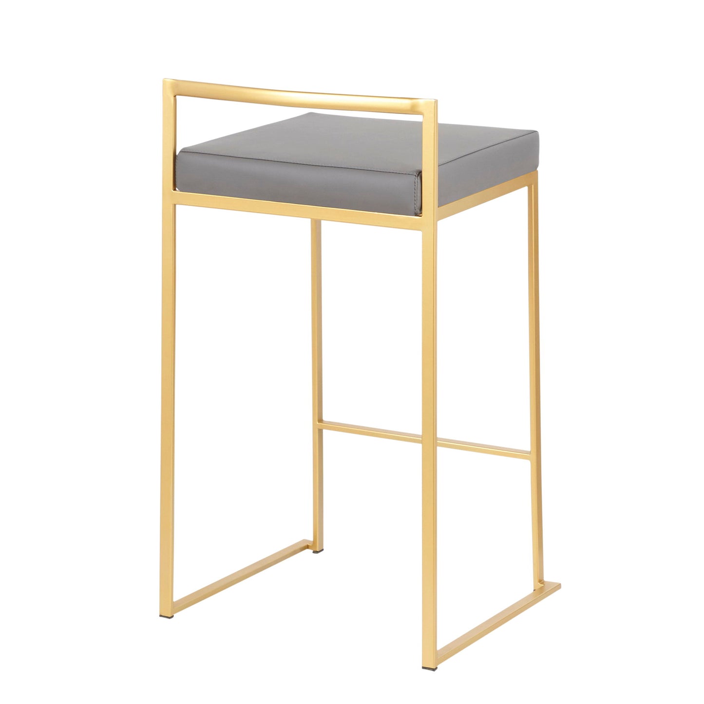 Taburete de bar Fuji de diseño contemporáneo y glamuroso (juego de 2)