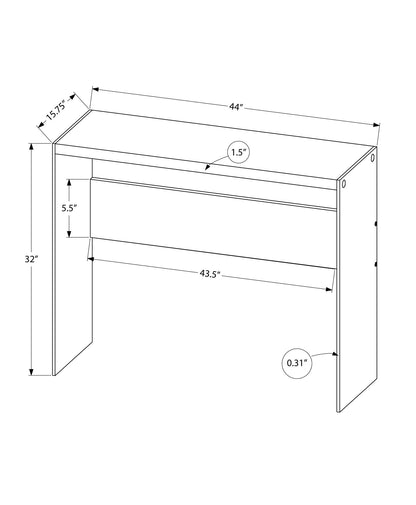 Mesa consola auxiliar para entrada, superficie brillante y espaciosa