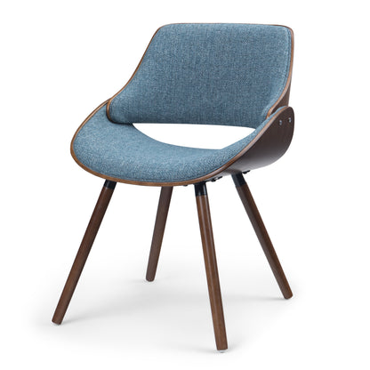 Malden - Silla de comedor tapizada de madera curvada con respaldo de madera