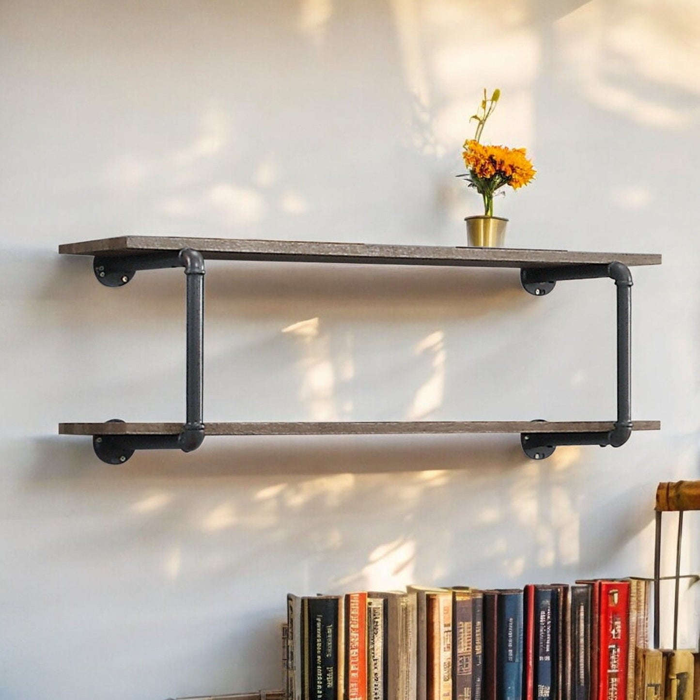 Brantley - Estante de pared antiguo - Roble