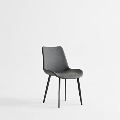 Dining Table Set, Chairs (Set of 2) - Gray