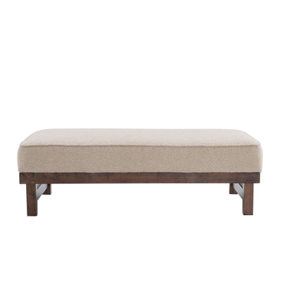 Modern Upholstered Cocktail Ottoman Bench With Cushion Top