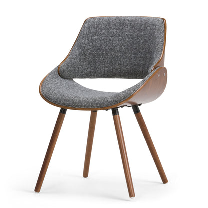 Malden - Silla de comedor tapizada de madera curvada con respaldo de madera