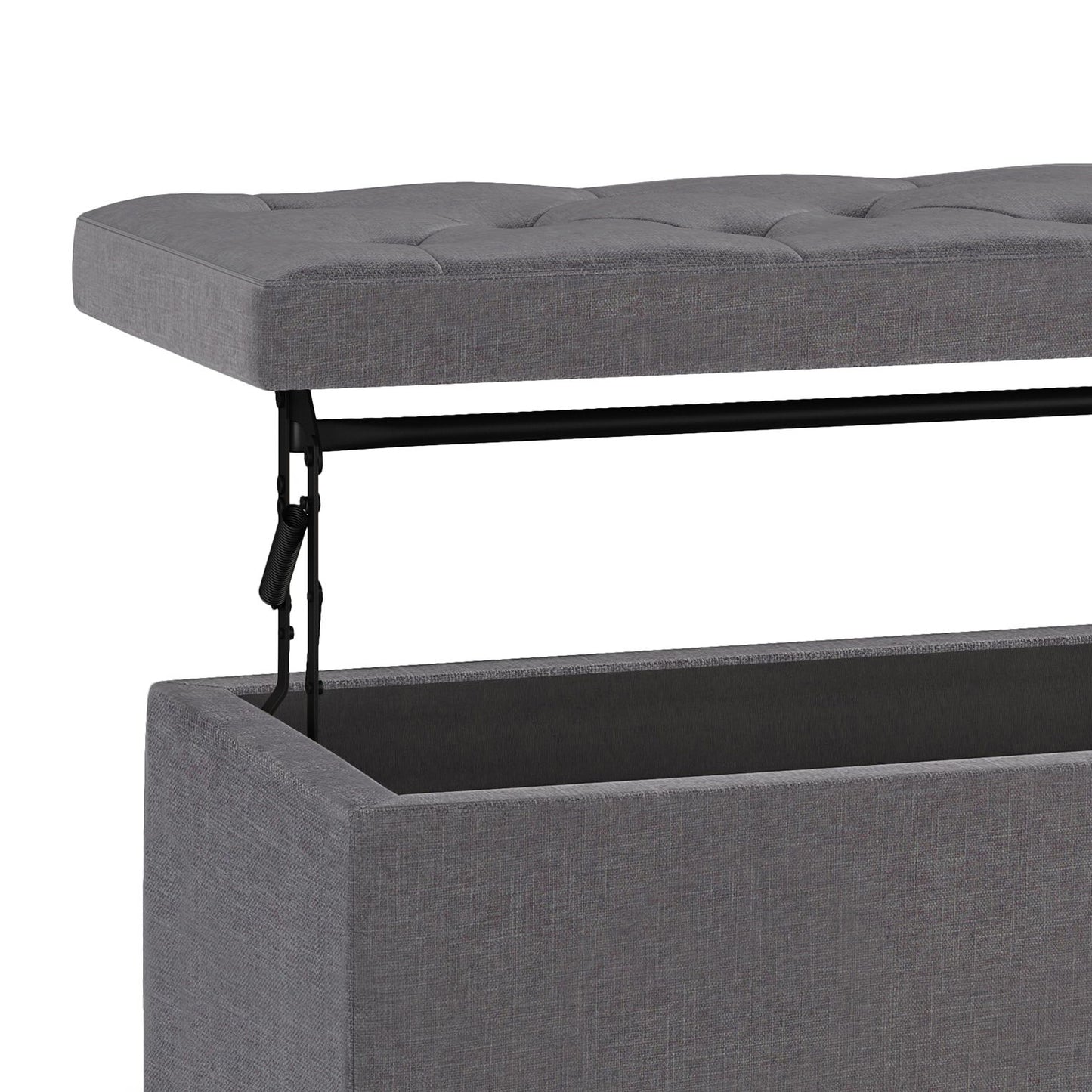 Hamilton - Otomana rectangular con tapa elevable y tapizada
