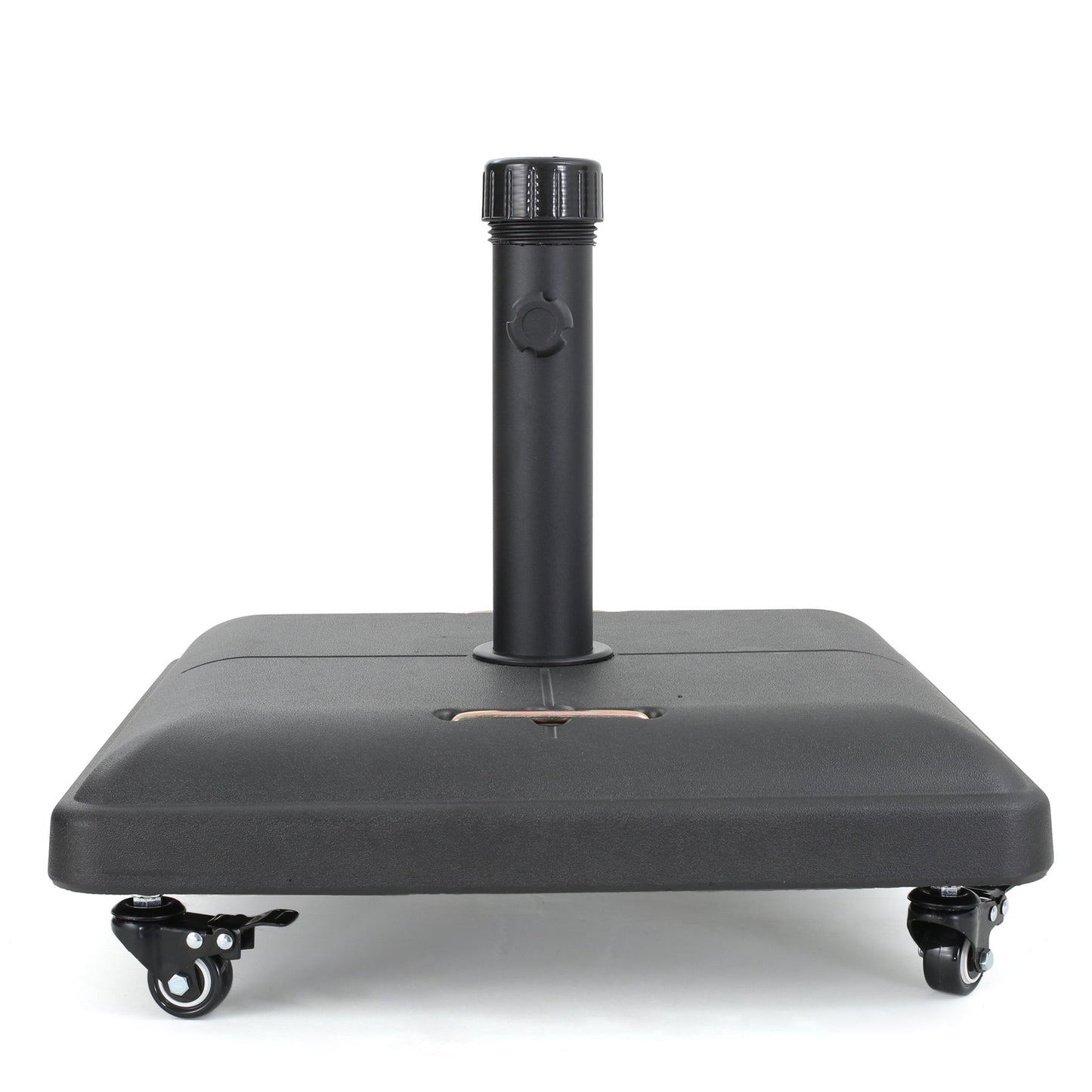 Wheelie - Stylish Square Umbrella Base With Stainless Steel Pole Handle